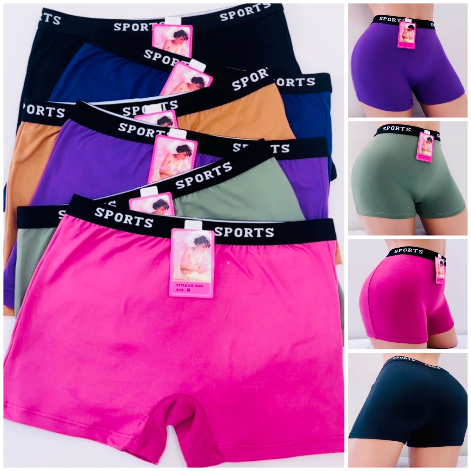 Lot 6 Boxers Briefs Sexy Women’s Underwear Panties Boy shorts Short Shortie 6005
