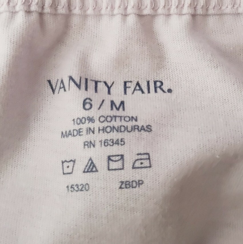 Vanity Fair Brief 3-Pair #15320 Perfectly Yours Tailored Panty Size 6/M New