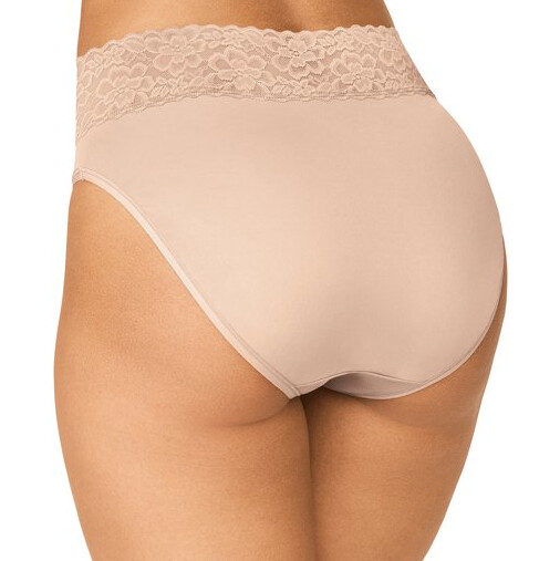 3 Pack Hi Cut Panties Size S Ultra Soft Sleek Lace Waistband Warner’s