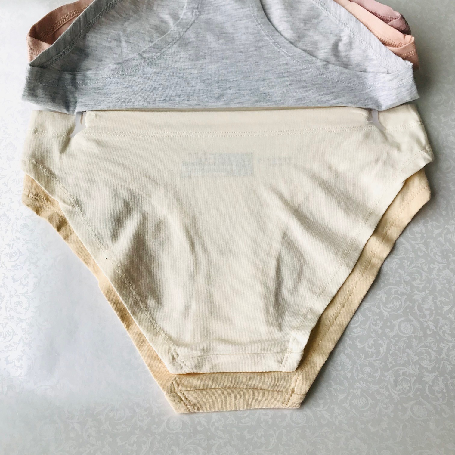 Danskin Intimates, Organic Cotton 95% Bikinis Panties , 5 Pack , Size : M