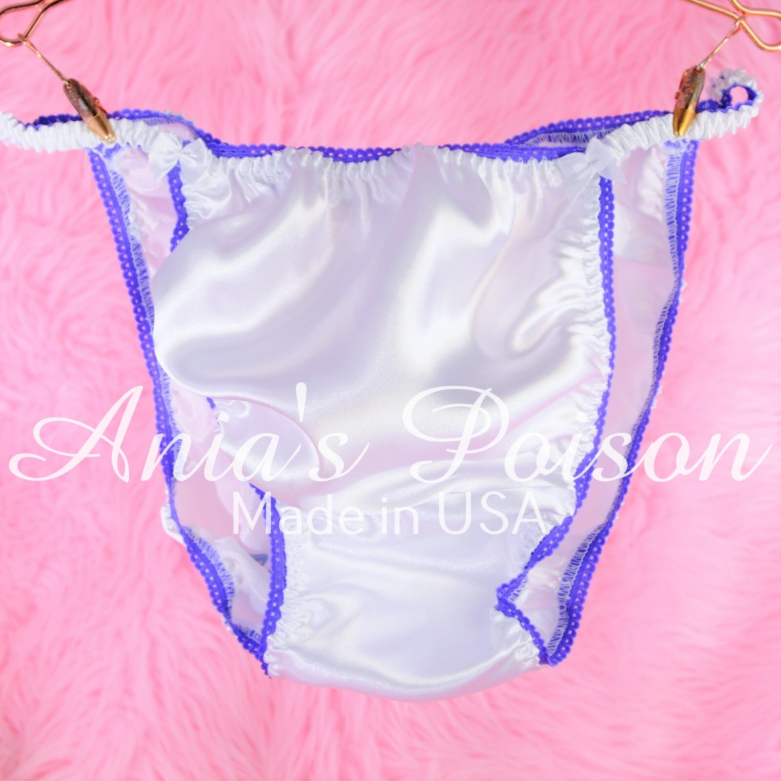 CUSTOM Made Sissy Satin Panties – Any Picture/text on White ladies or mens S-2X