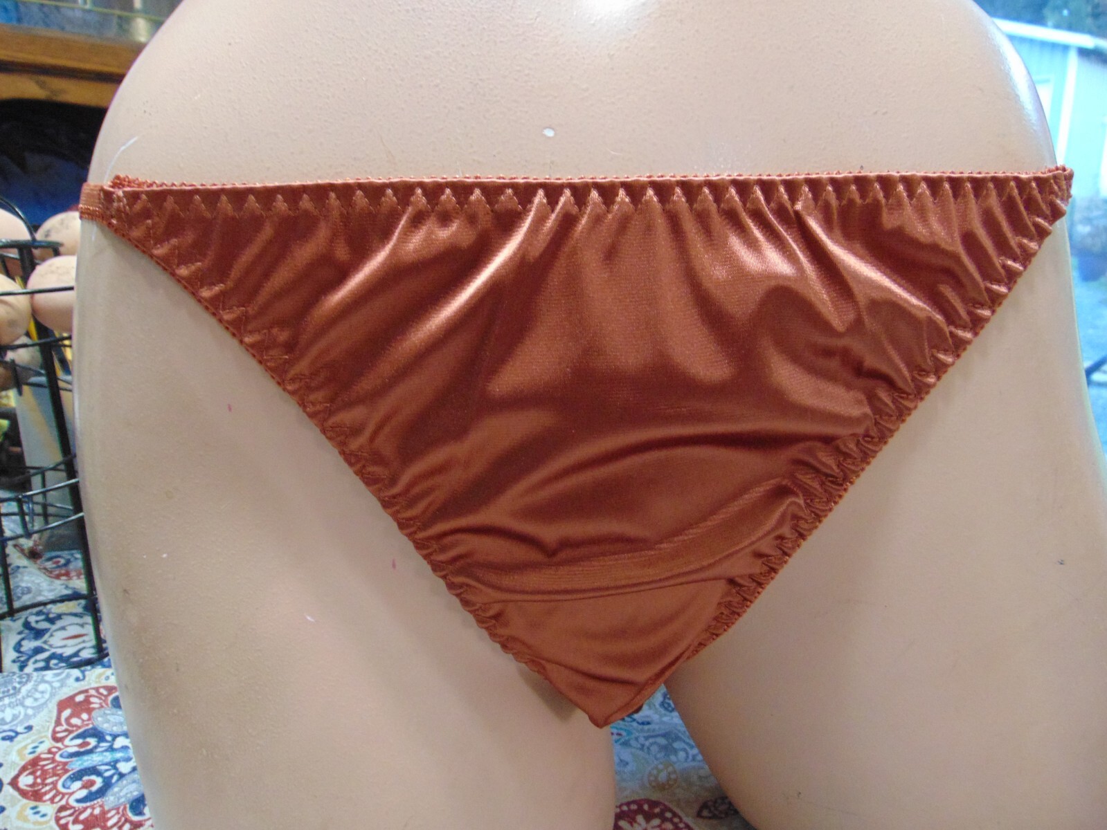 One Buttery Second Skin Satin String Bikini Panties Size XL Great for Men (B)