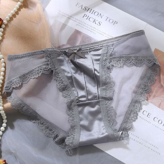 5 Pack Lot Sexy Ladies Womens Satin Panties Intimates Sheer Full Brief Underwear