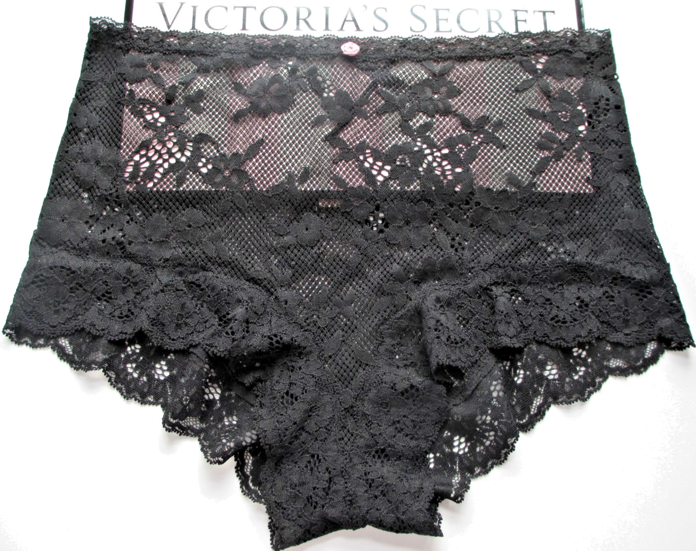 VICTORIA’S SECRET DREAM ANGELS Boyshort Panty VS Black Lace S M L XL Sexy NWT
