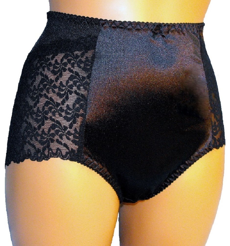 NEW Black Satin Effect pants knickers briefs Plus Size 16 18 20 22 24 26 28 30