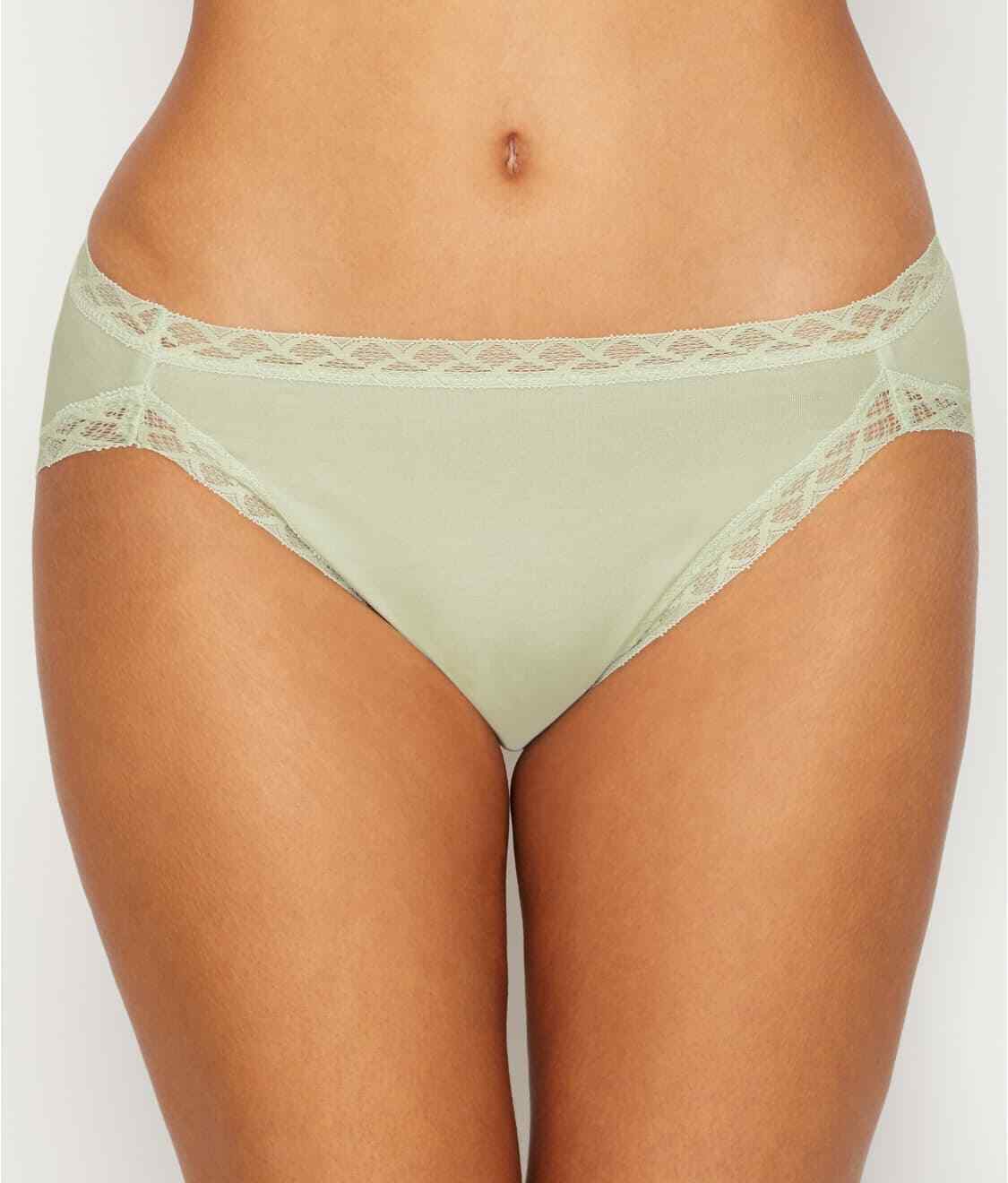 Natori BLISS 152058 Spring Mint Green Stretch Cotton French Cut Brief Panty S