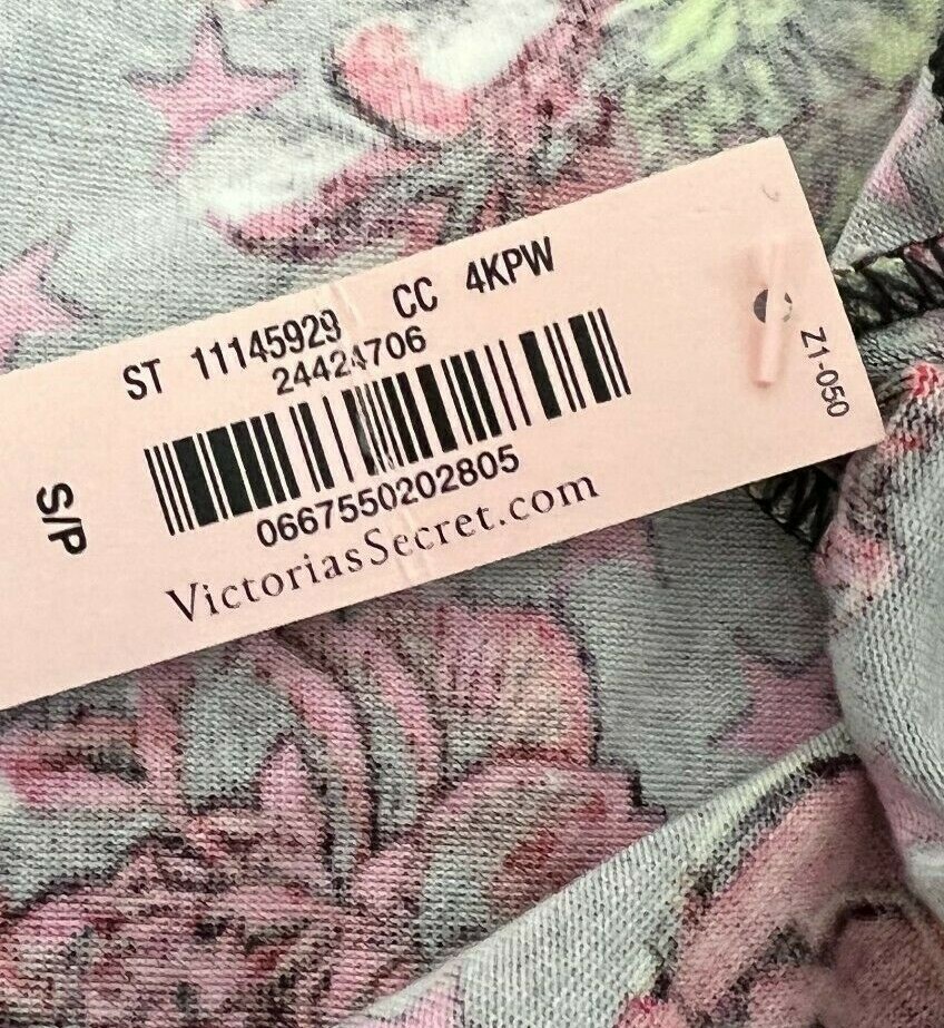 Victoria’s Secret Floral Sortie w/ Black Waistband Multicolor Size S NWT