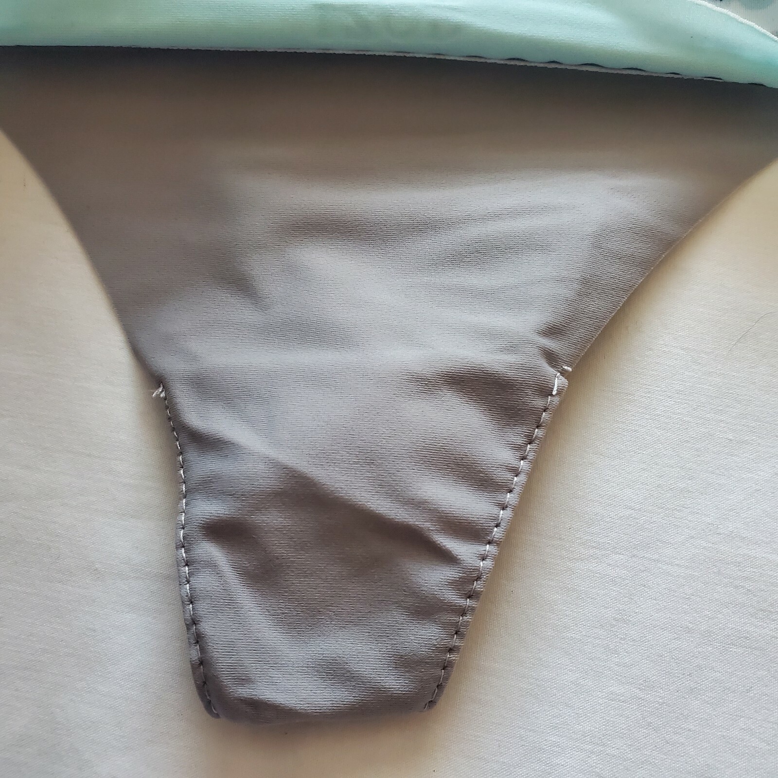 3 Pair IZOD Laser Cut Thong Panties, Size L, Teal, Gray, Navy Blue, MP