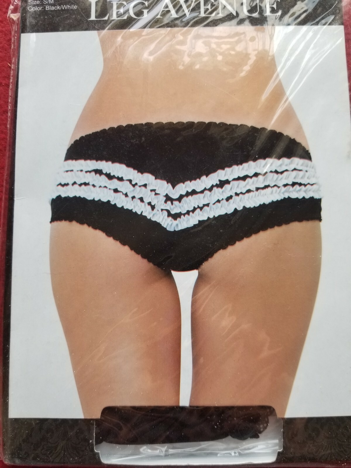 Leg Avenue Contrast Ruffle Back Panty Size S/M