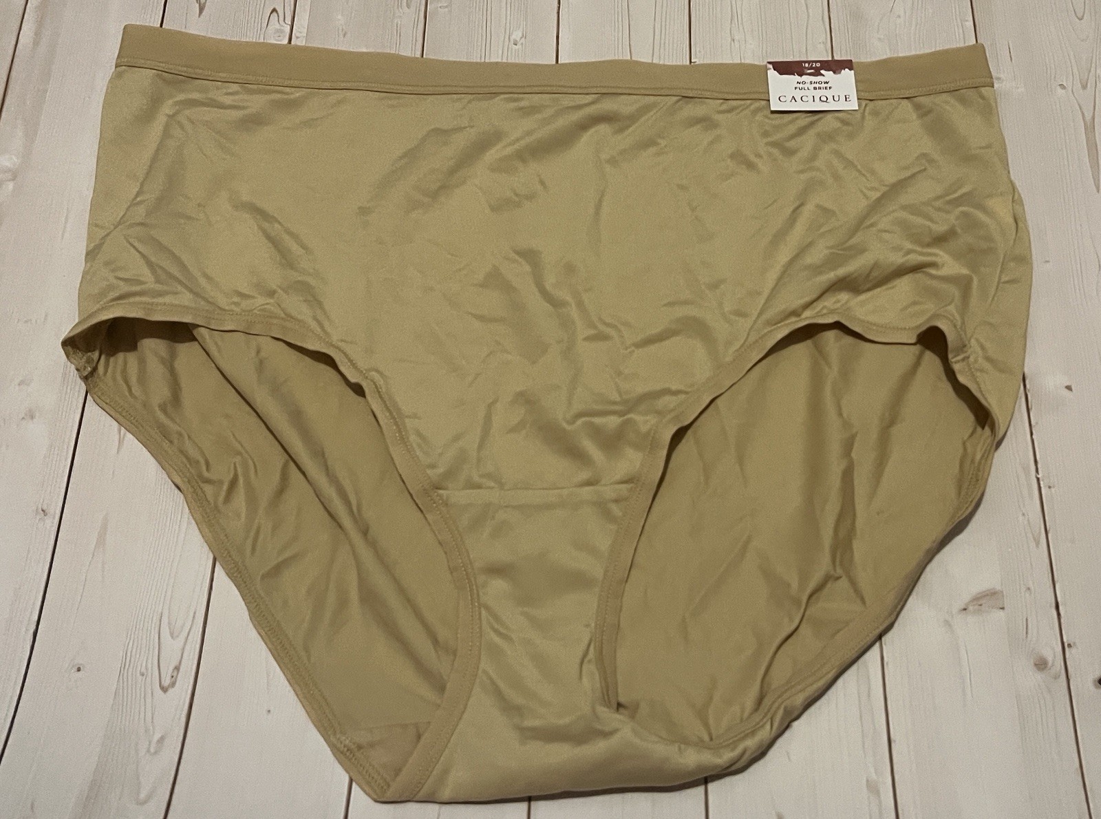 New Cacique No-Show Full Brief panties size 18/20 nude