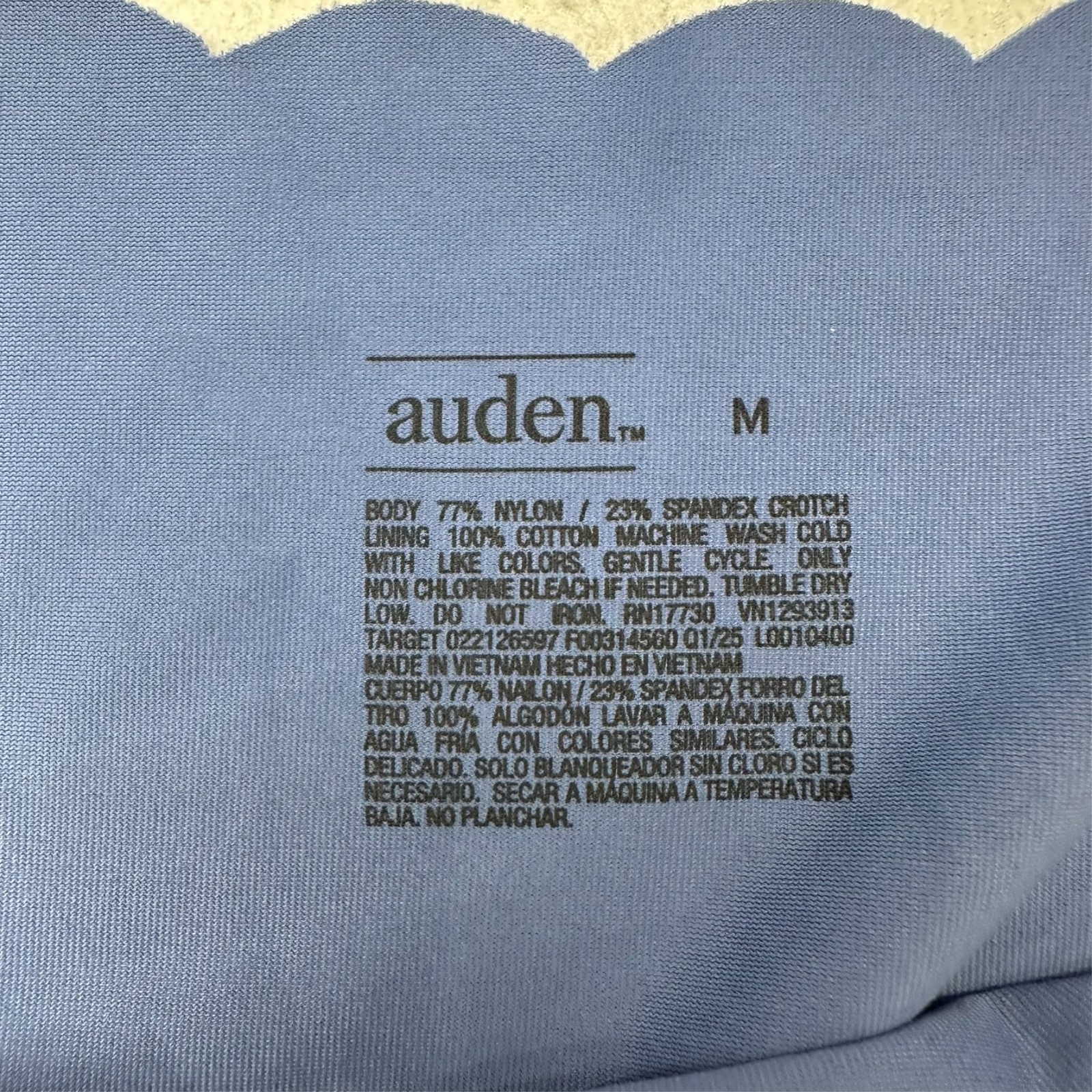 Auden Dark Blue Lineless No Show Invisible Cheeky Underwear Womens Size M (8-10)