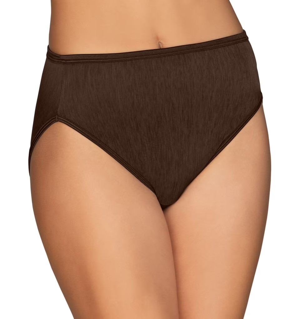 2 Pack Vanity Fair Illumination Hi-Cut Brief Panty 13108 Cappuccino Brown NWT
