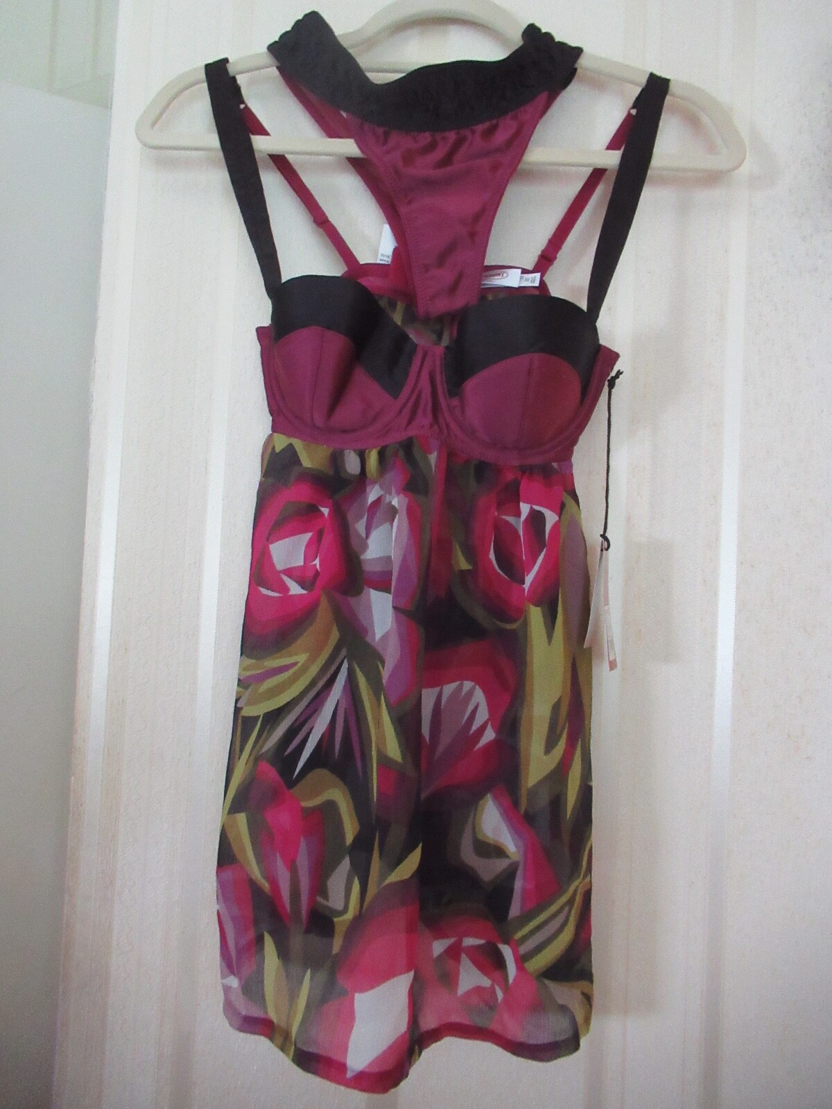 NWT Missoni for Target Babydoll/ Thong Set /Green, Purple, White/Blk- XS