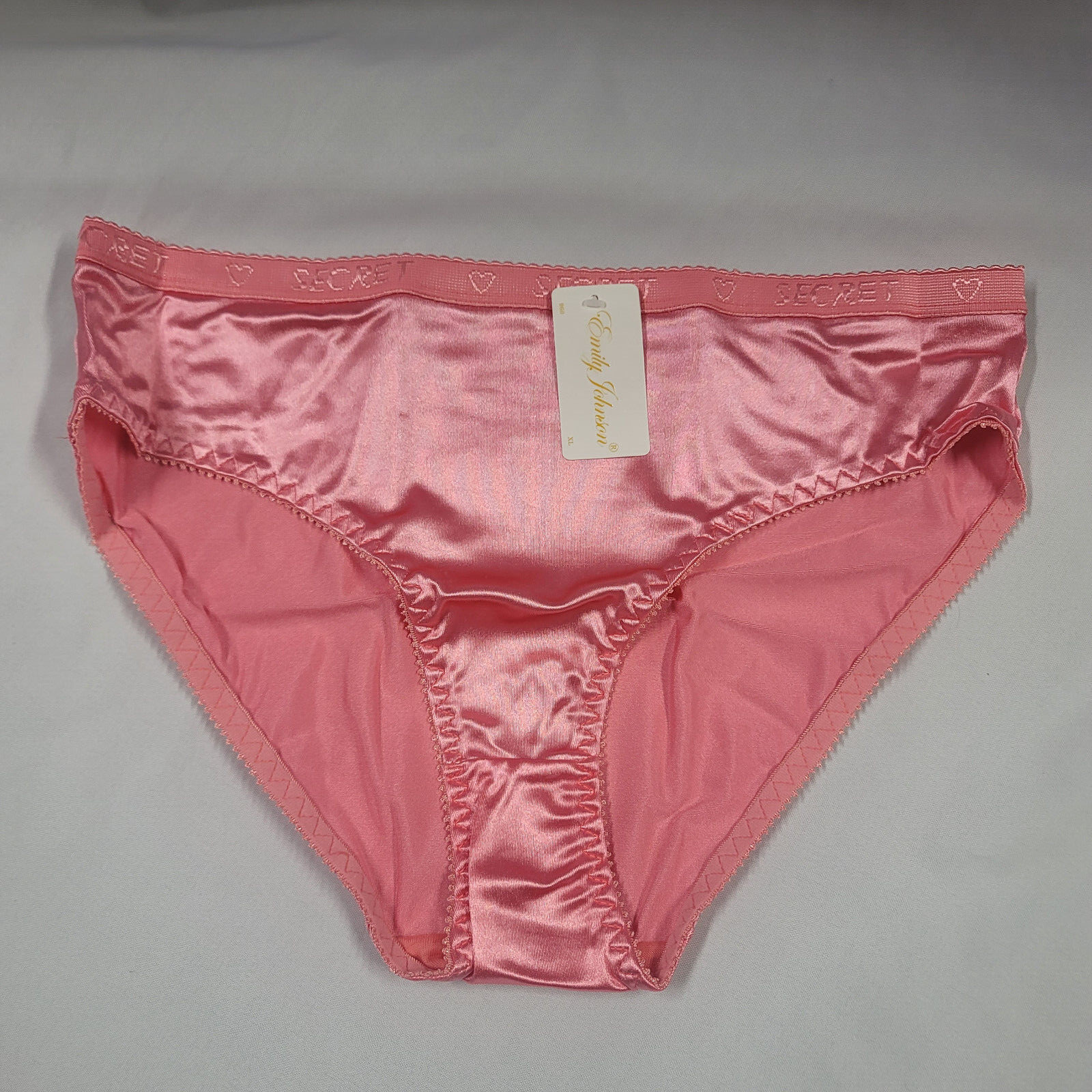 Emily Johnson Secret Second Skin Liquid Satin Shiny Panties Pink Sissy Glossy XL