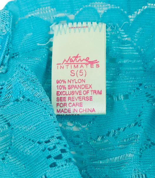 Native Intimates Bikini Underwear Panty Teal Lace Small Single Piece
