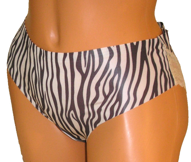 Panties Lingerie Lace Bottom Back Zebra Print Hipster 1X Adult Gift