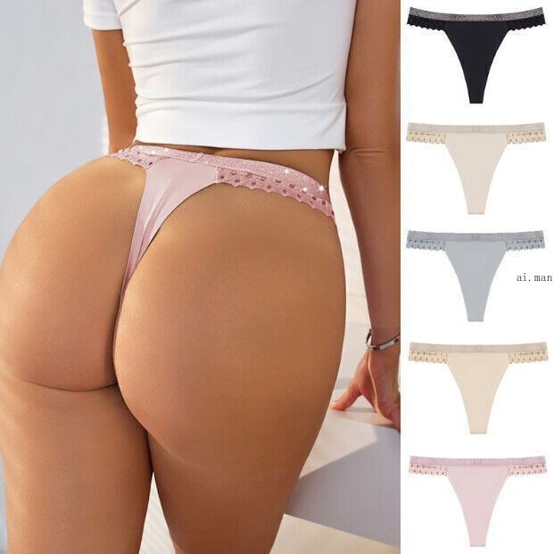 5 Pcs Lot Womens Sexy Panties G string Bikini Thong High Cut Lingerie Underwear