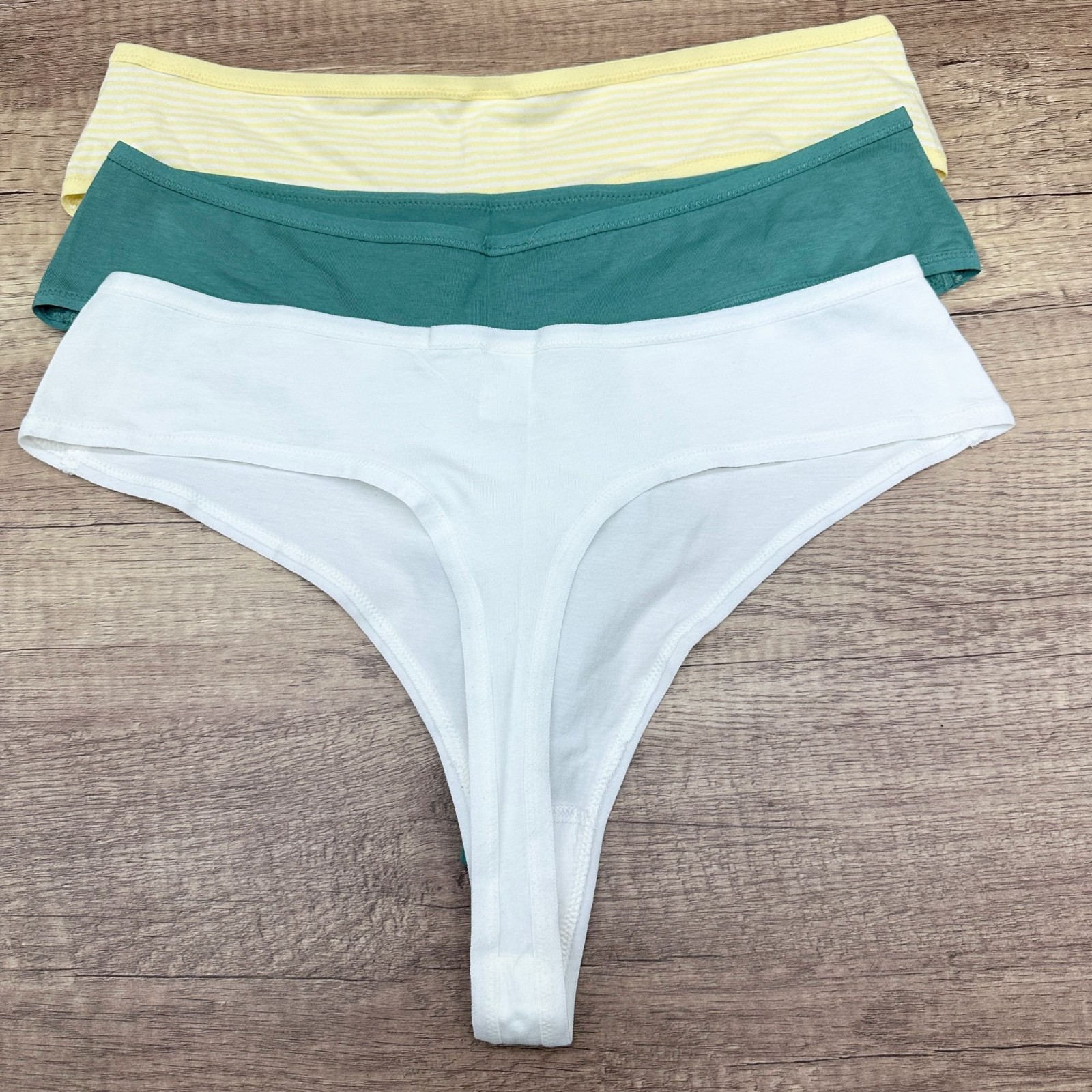 Pact Organic Cotton Thong Panties 3 Pack XL Women’s Multicolor Underwear
