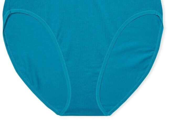 M Blue Sea Dive Stretch Cotton LOGO Waist Victorias Secret HighLeg Brief Pantie