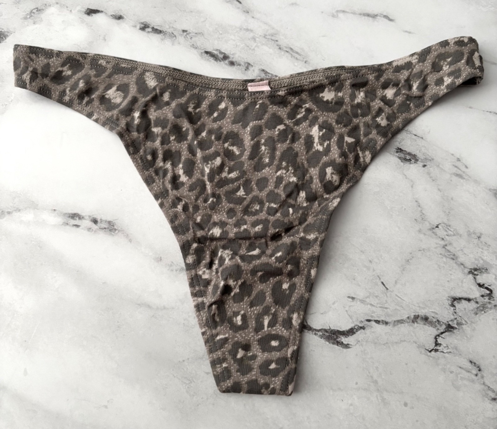 Victoria’s Secret Thong Panty Cotton Blend Animal Print High Leg S M 2XL