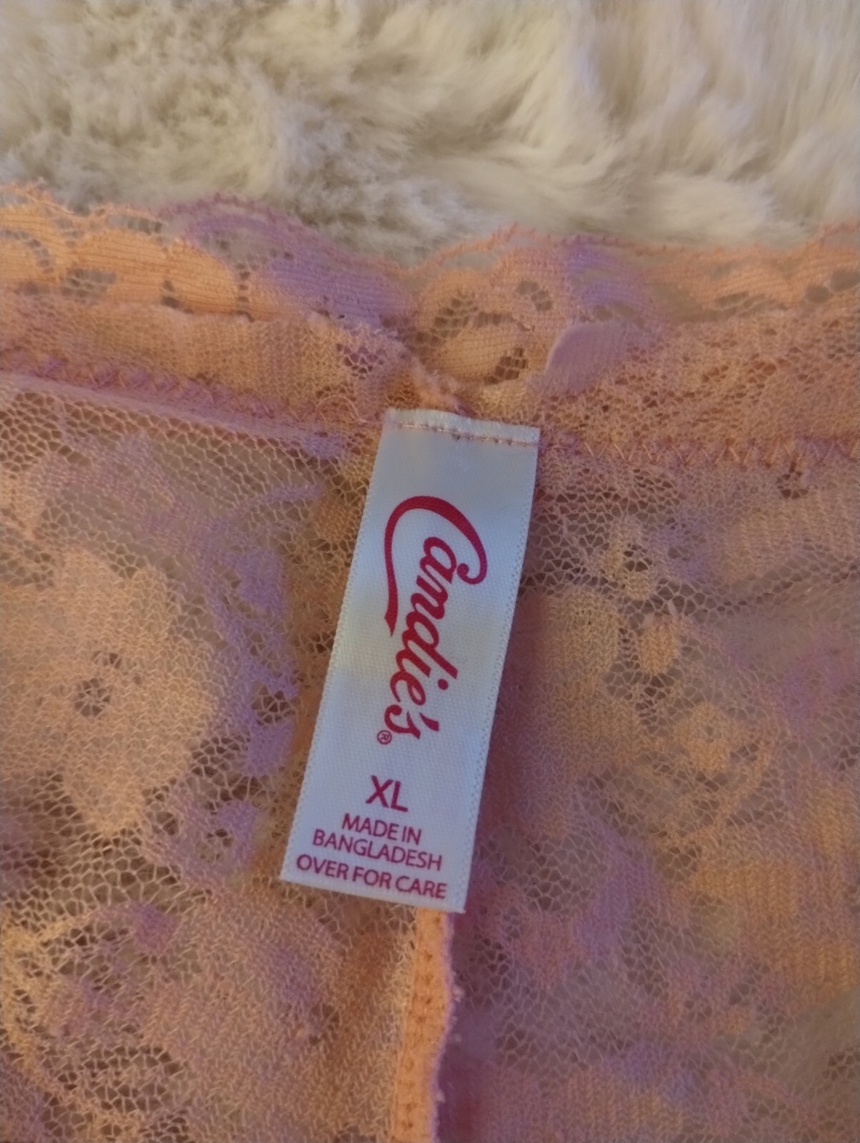 CANDIES Pink Lace Lacy Hipster Panties New Underwear XLarge Sheer NWT Free Ship