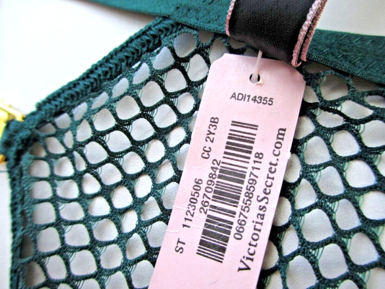 VICTORIA’S SECRET VERY SEXY Open Back Cheeky Panty VS Green Fishnet Lace S M L