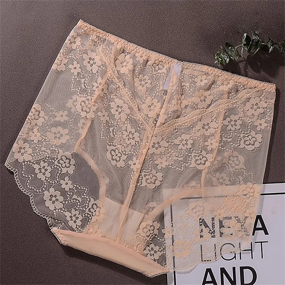 High Waist Lace Brief Panties Tummy Control Butt Lifter Women’s Underwears