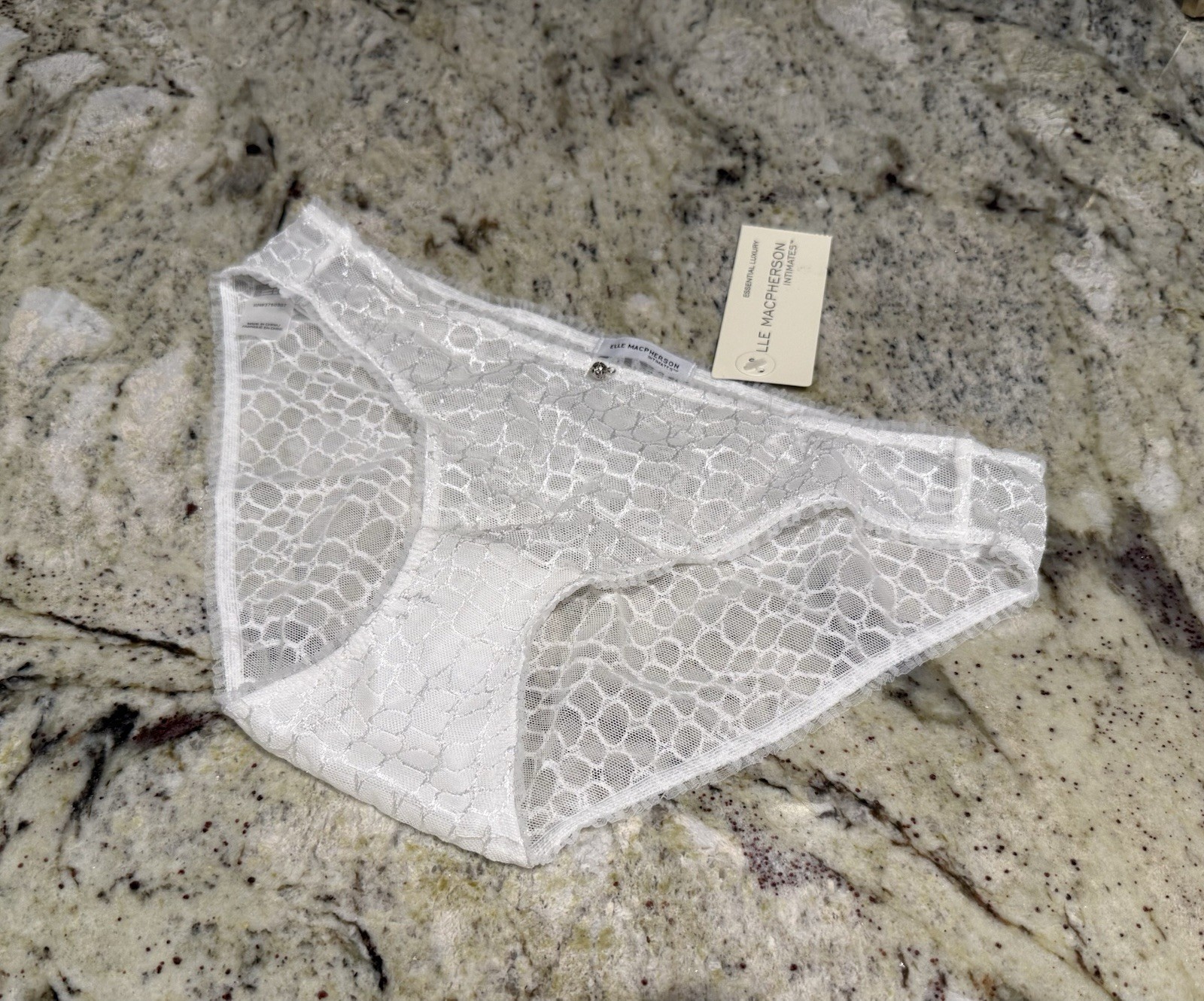 ELLE MACPHERSON Intimates Panties S Small Dream Catcher White Bikini Underwear