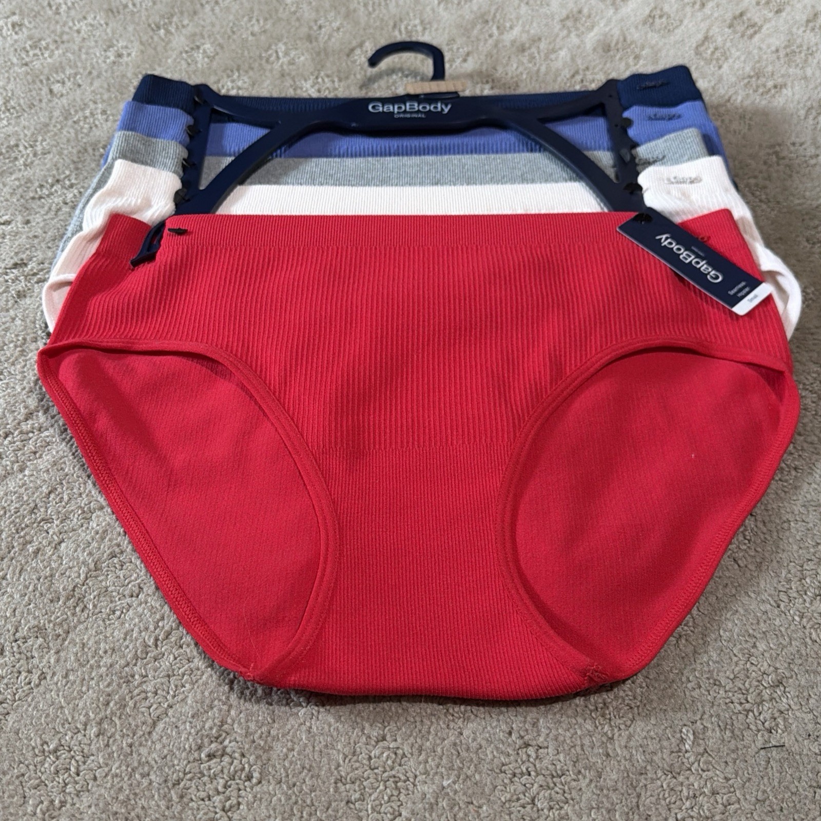 Gap Gapbody 5pk Seamless Ribbed Hipster Panties. Sz L. NWT!