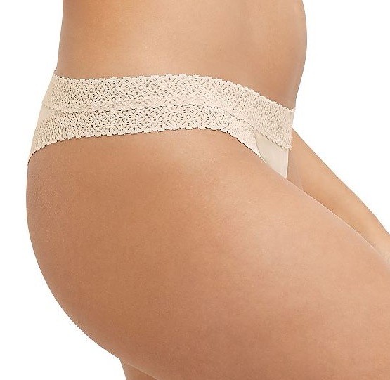 MAIDENFORM Women’s V-Back Thong Panty Invisible Underwear BEIGE DMMVBT Size XL 8