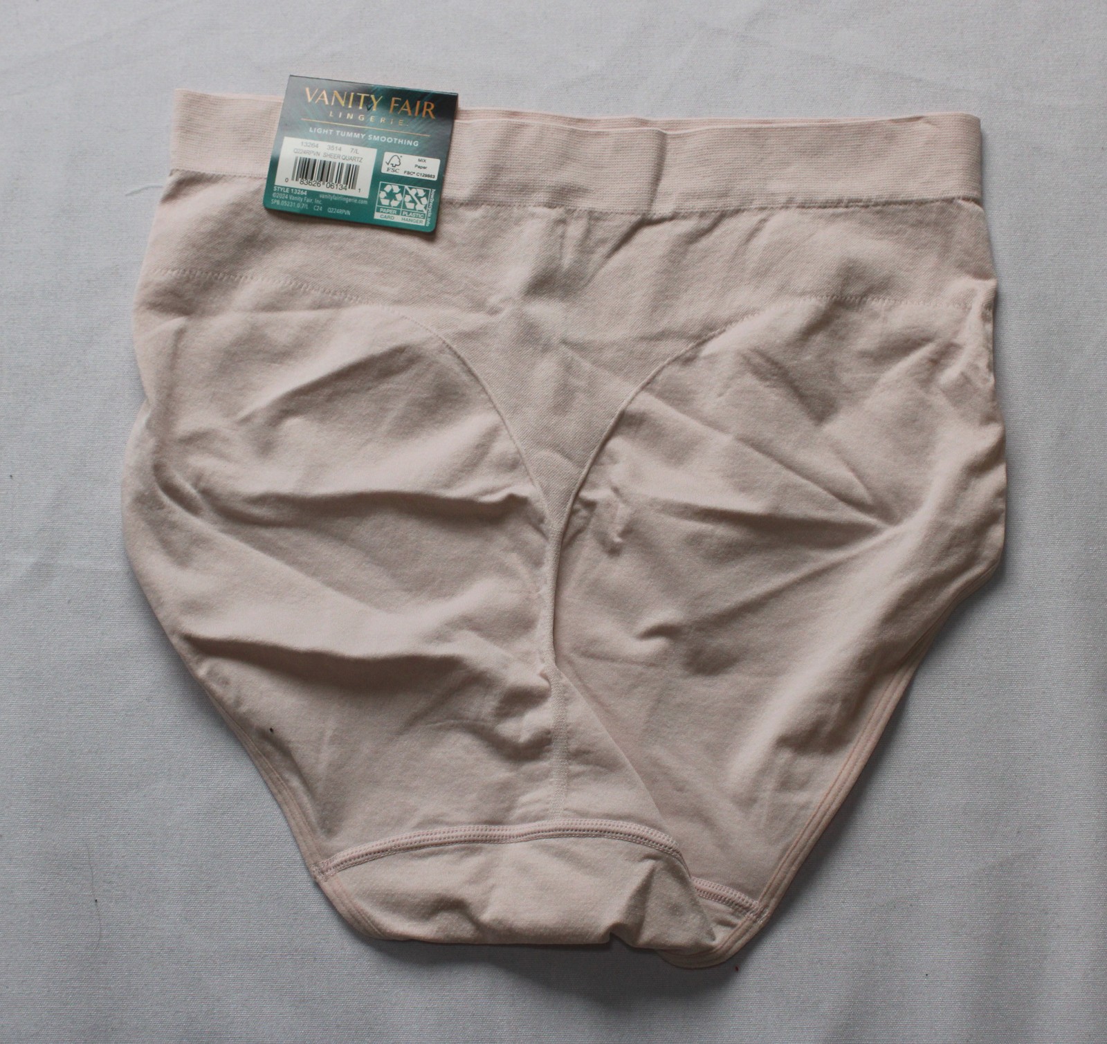 Vanity Fair Women’s Smoothing Comfort Seamless Brief EH6 Sheer Quartz Large NWT