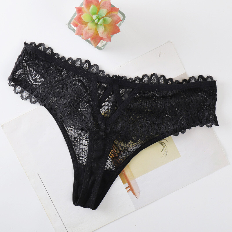2 Pack Lot Sexy Womens Lace Thong G string Panties Underwear Briefs Lingeries