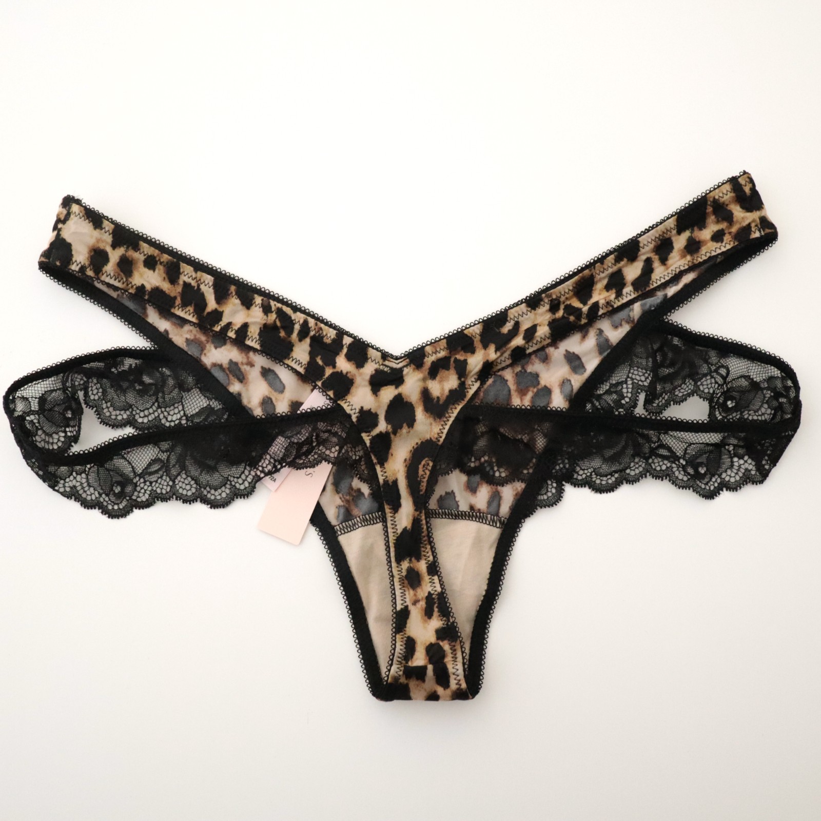 VICTORIA’S SECRET Very Sexy Rose Lace Trim Strappy Cut Out Thong Panty S M L