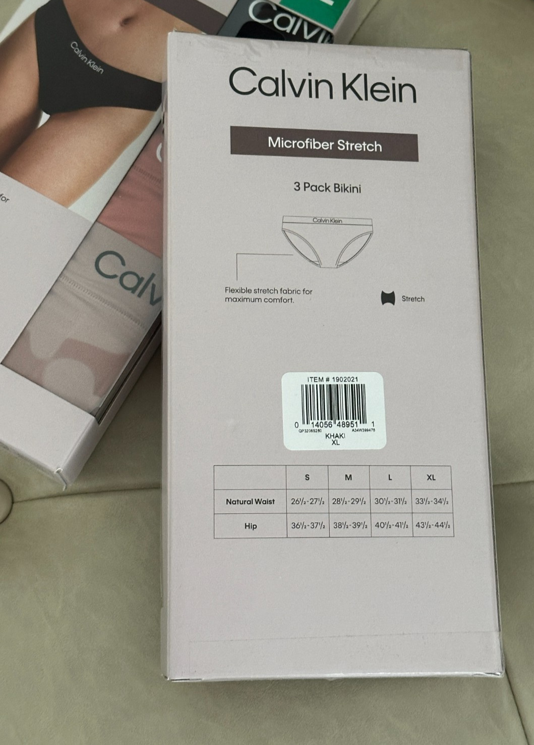 Calvin Klein Microfiber Stretch Bikini – XL – 3 pack each