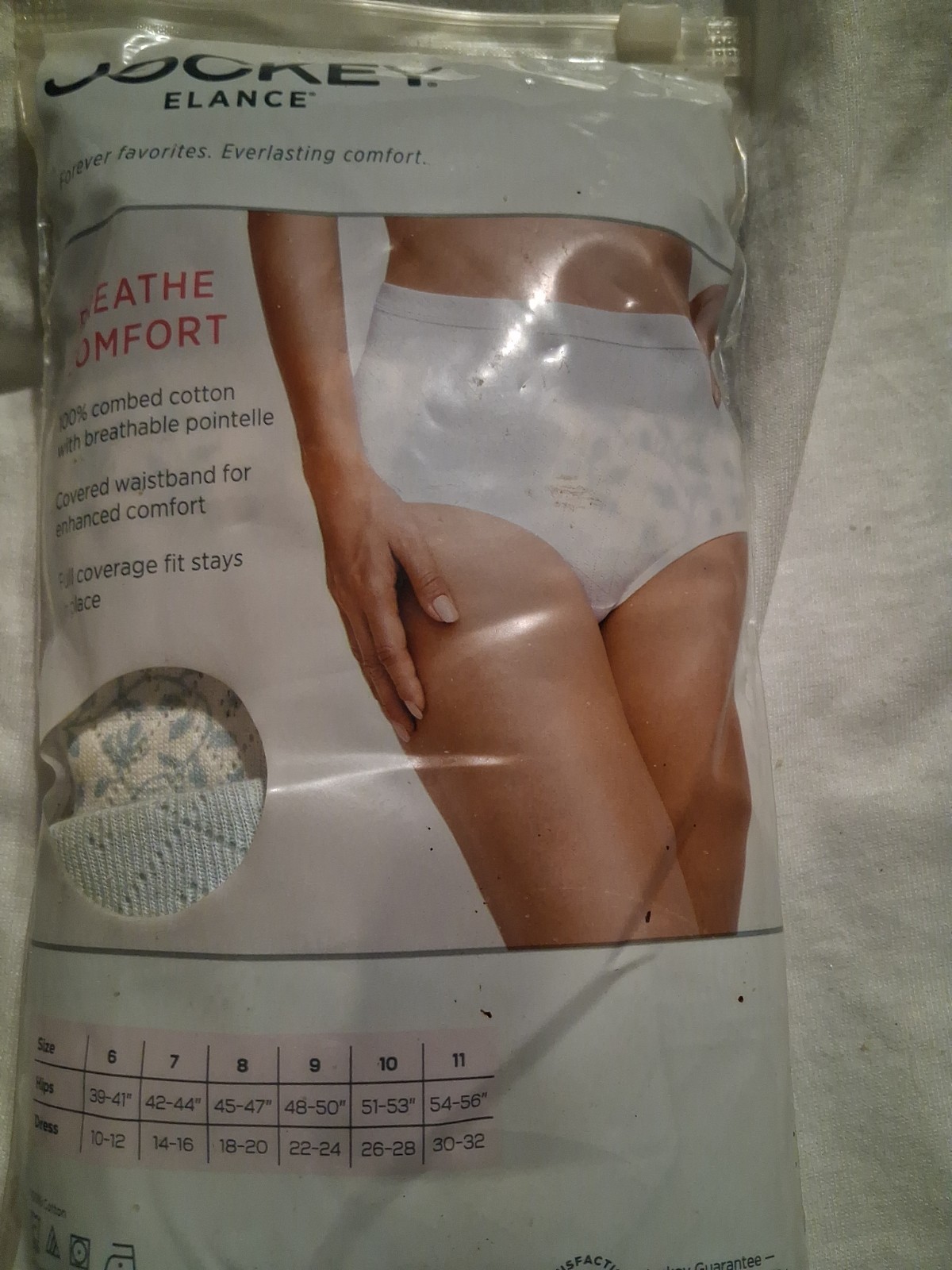 Jockey Elance Cotton Comfort Brief Panties Womens 7 3 Pack NIP