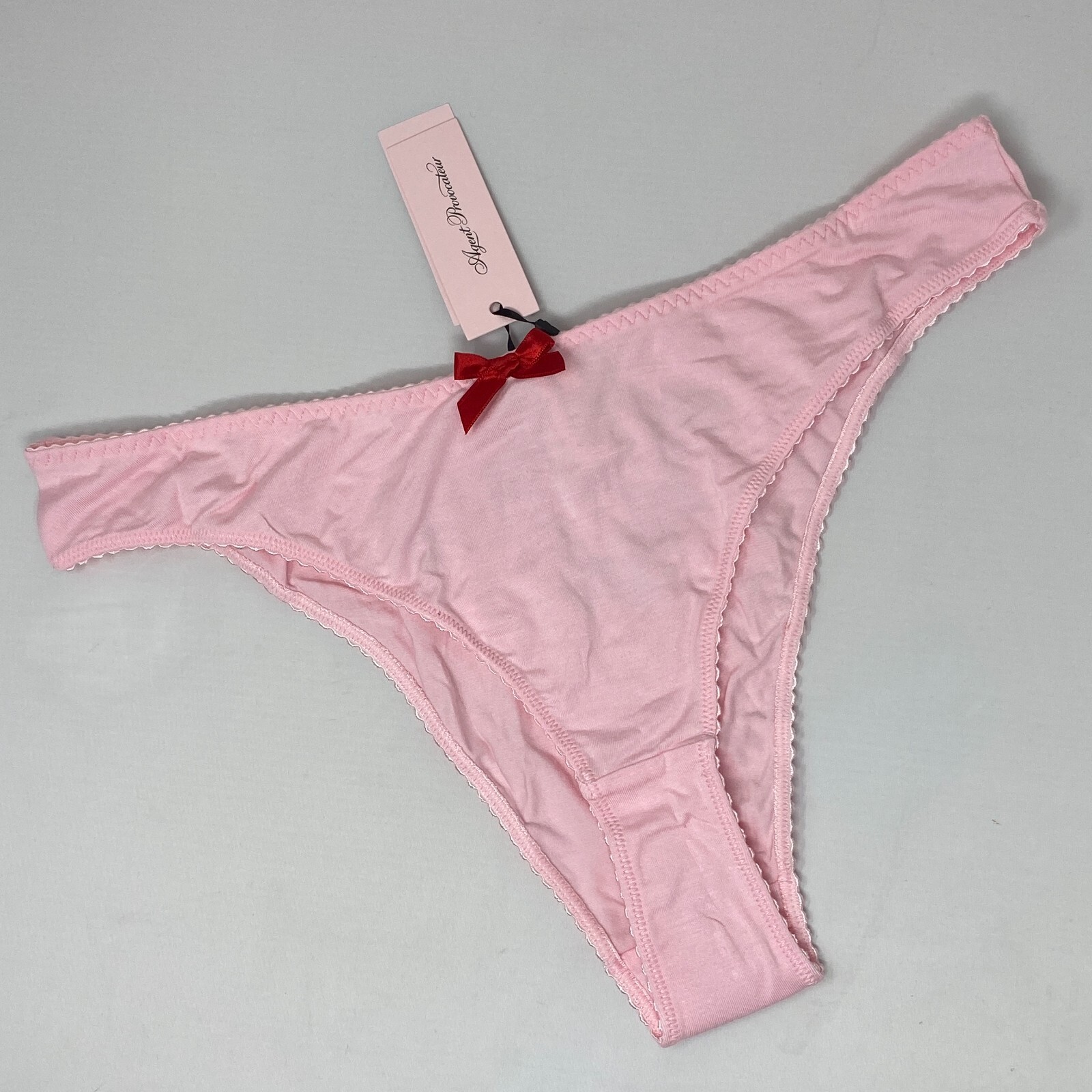 Agent Provocateur Forever PJ Baby Pink AP Logo Brief AP4 Large NWT