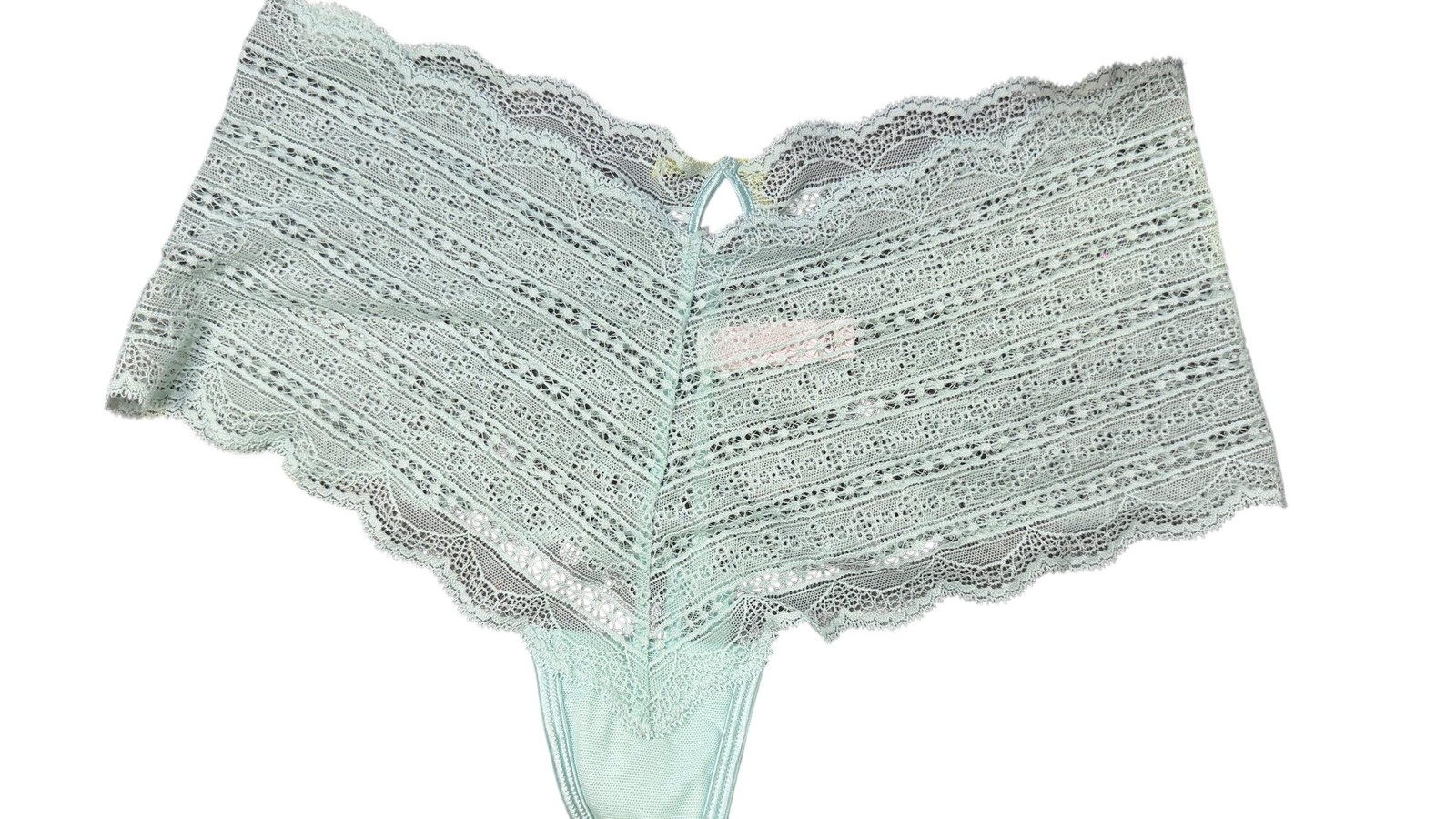 Lace Boyshort Panties Womens Small Mint Green Cheeky Lingerie Keyhole Hipster