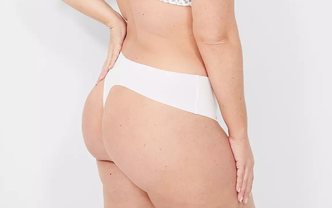 Cacique~New With Tags~White Invisible Edge Thong~Size 14-16 (XL)
