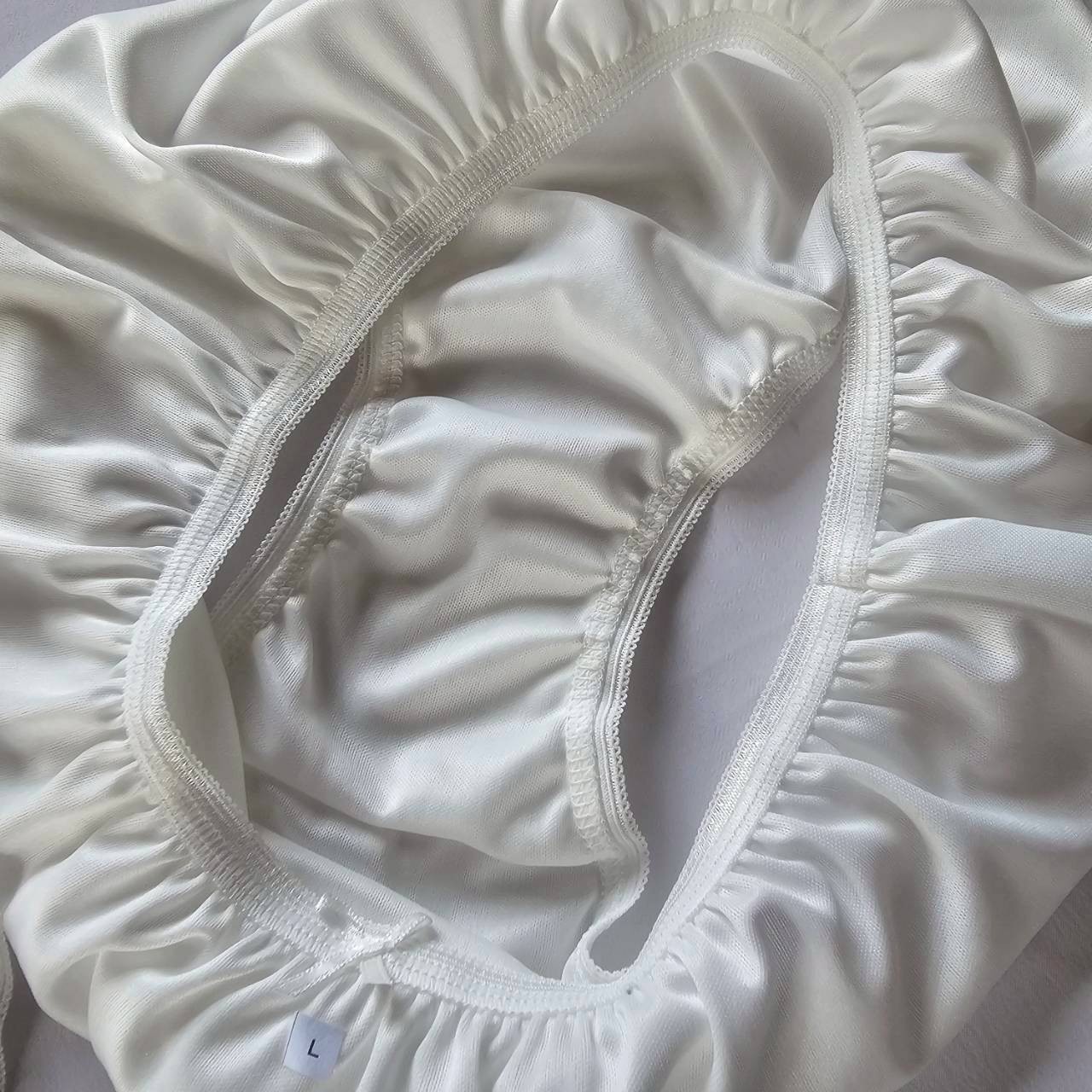 6pcs Underwear Nylon Panties Silky Soft Smooth Briefs High Waist 30″-36″ L/White