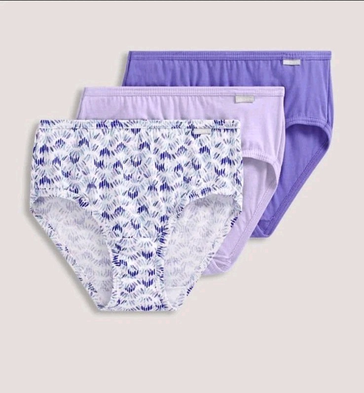 Women’s Jockey Large 3-Pack Hipsters Lilac Lavender 100% Cotton Panty Underwear