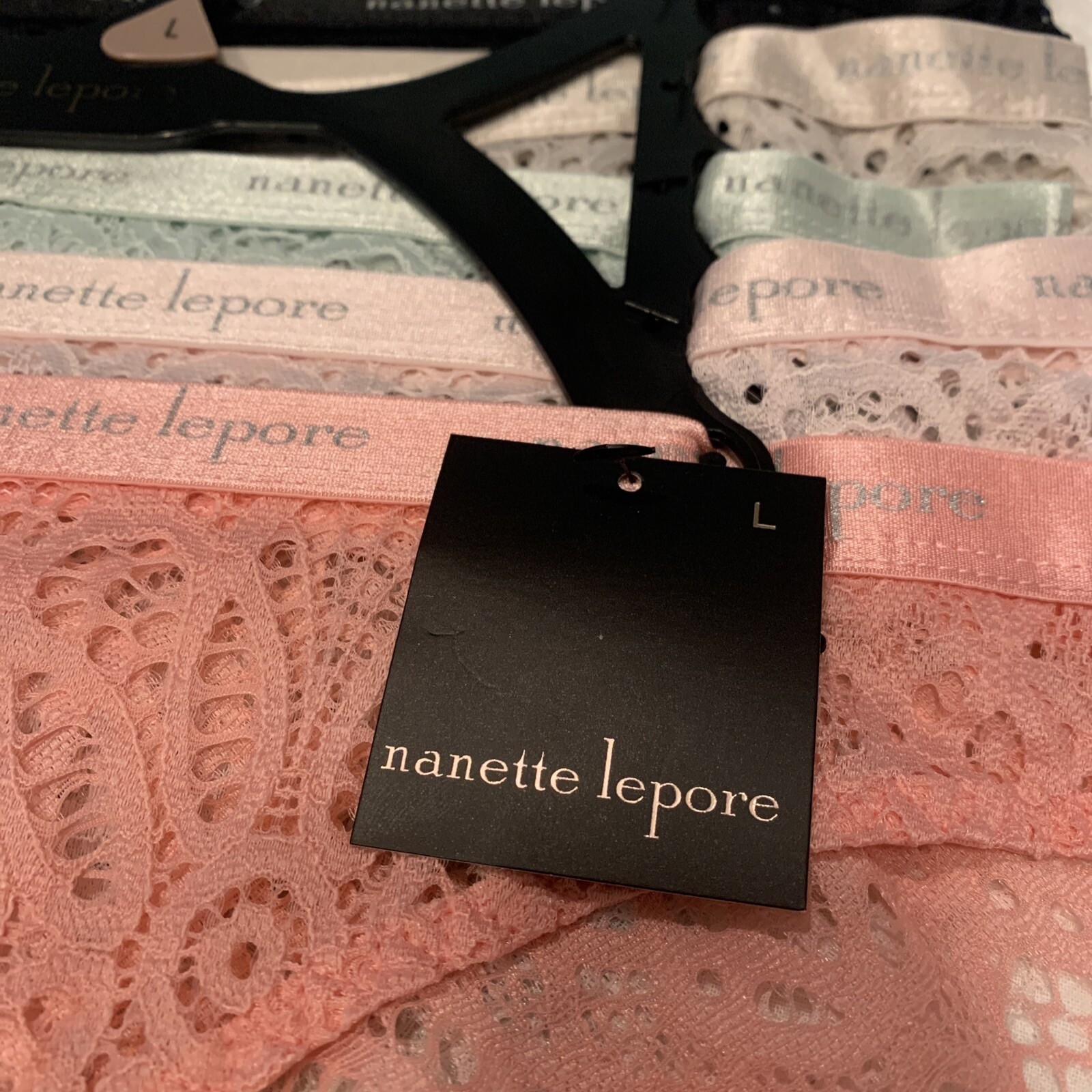 Nanette Lepore 5 Pack Bikini Lace Panties Set Size Large Underwear