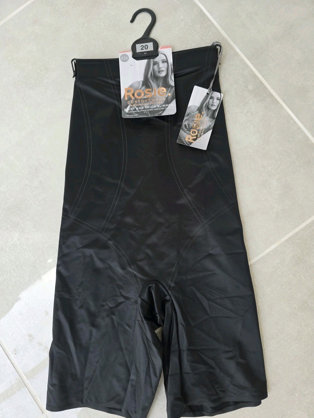 Ladies M&S Rosie Collection Black Waist & Thigh Slimmer Knickers Plus Size 20…