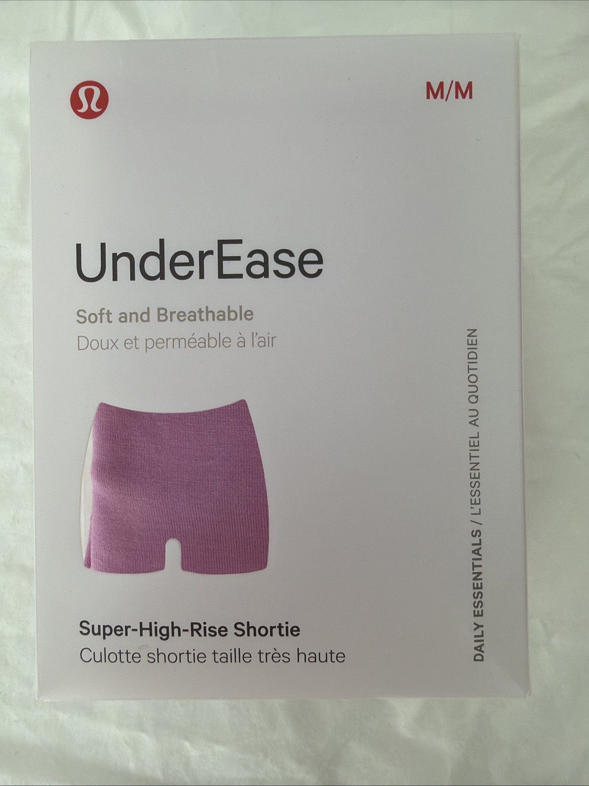 Lululemon UnderEase Super High Rise Shortie NWT Size Medium Underwear 5” DHMU