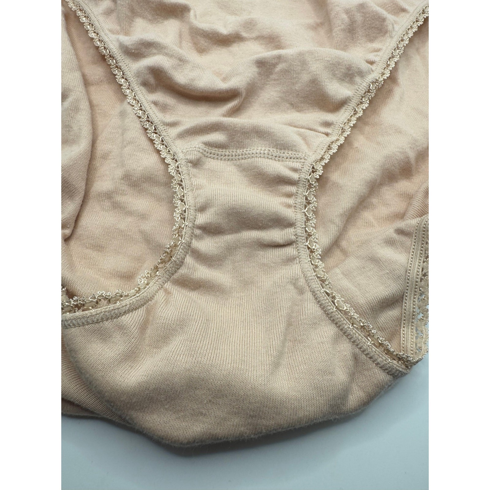 Charter Club Women’s High-Cut Cotton Lace Trim Briefs Underwear Color CHAI 2XL