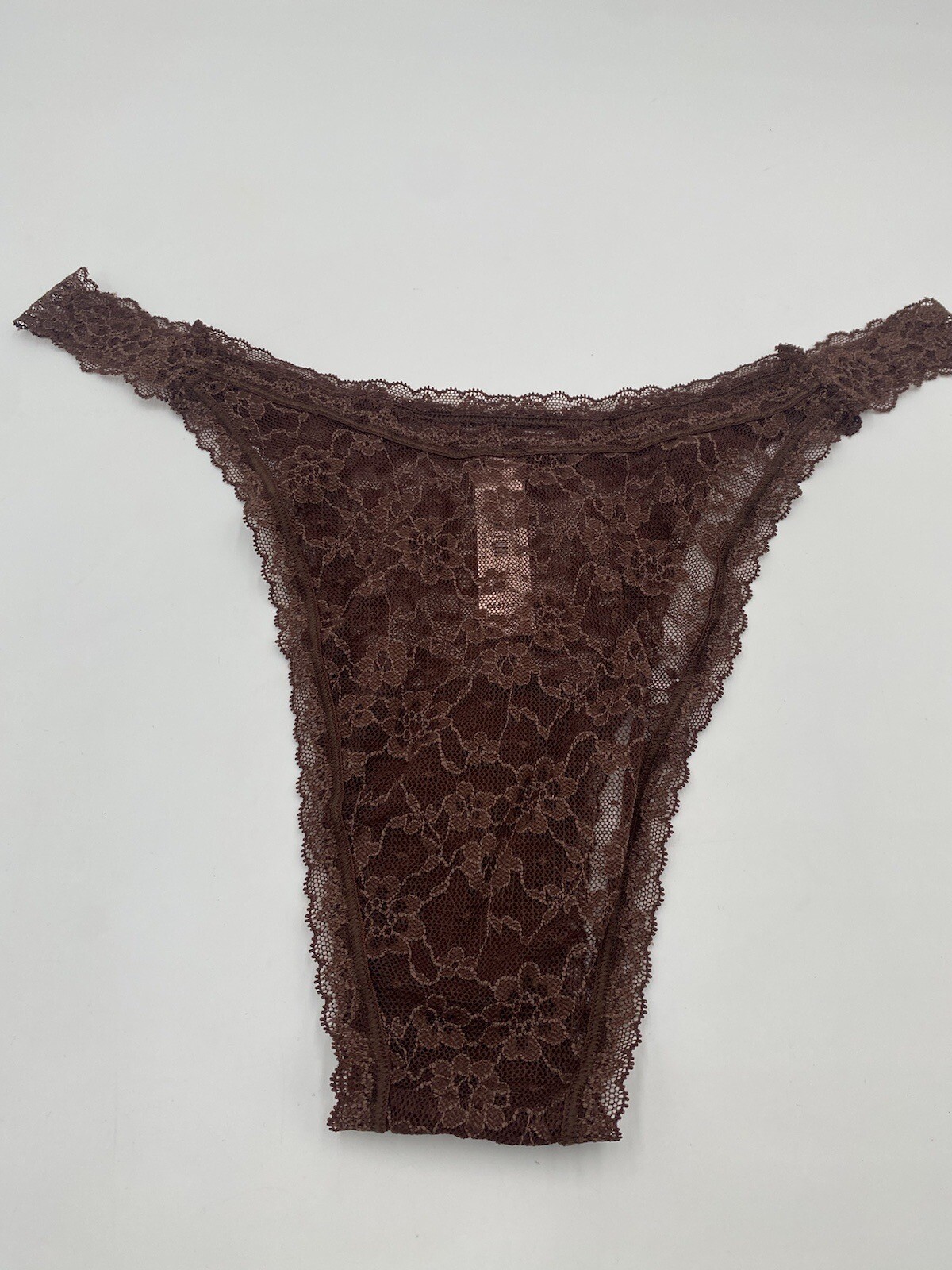 New Victoria Secret Size XXL Burn Brown Brazilian Slip Lace Women’s Panty