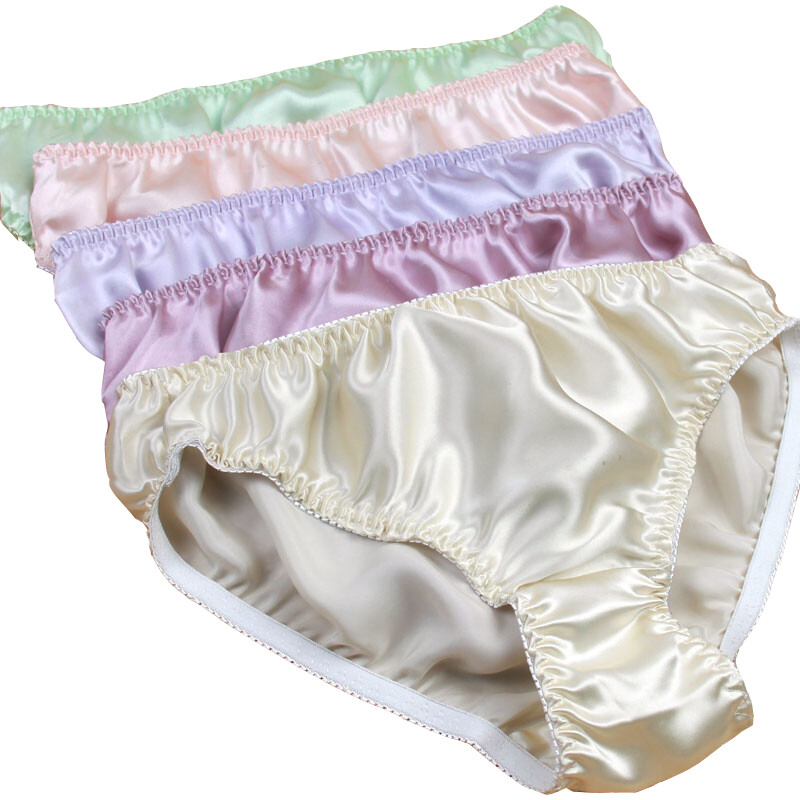 5 Pairs Womens 100% Silk Panties Briefs Underwear Wholesale Lots Nudies Knickers