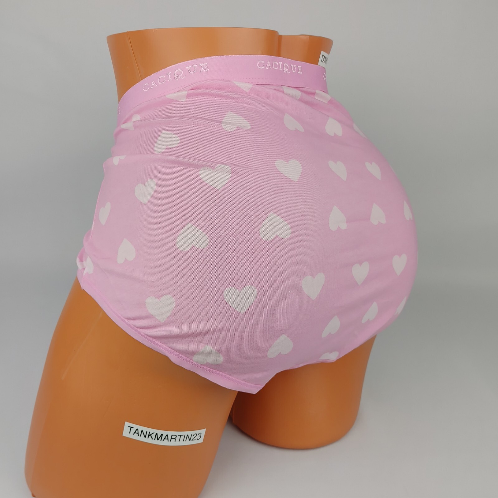 Lane Bryant Cacique Cotton Full Brief Plus 14/16 Pink with Pink Hearts