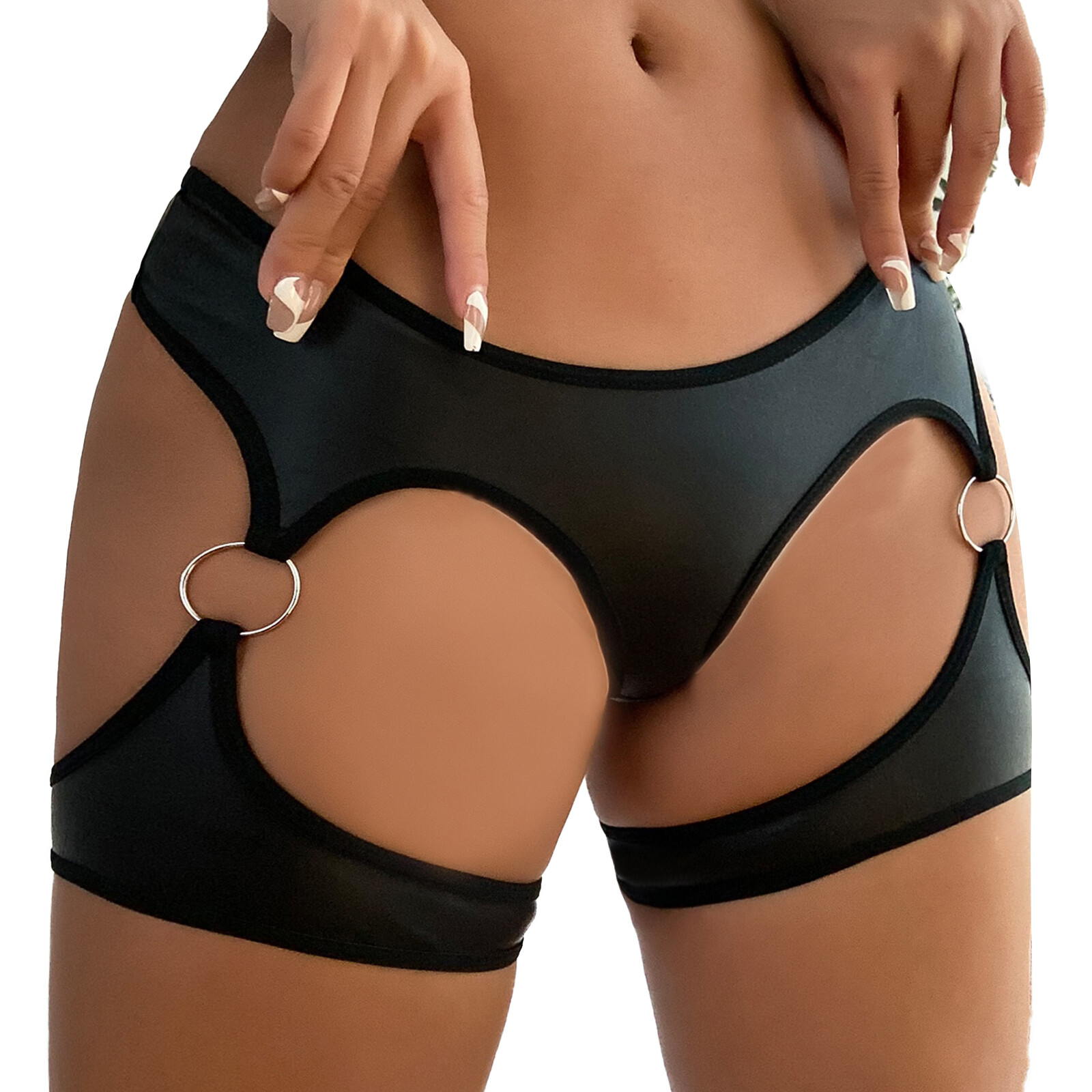 Womens Retro Leg Wrap Pants Butt Lifting Booty Shorts Nightclub Show Hot Pants