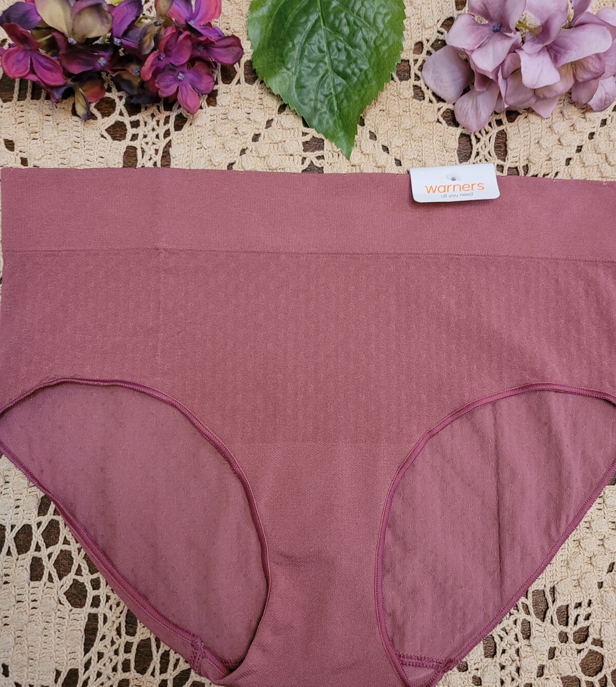 WARNER’S SEAMLESS HIPSTER BRIEF #RU8131P Dusty Rose 2X/9 ~ NWT