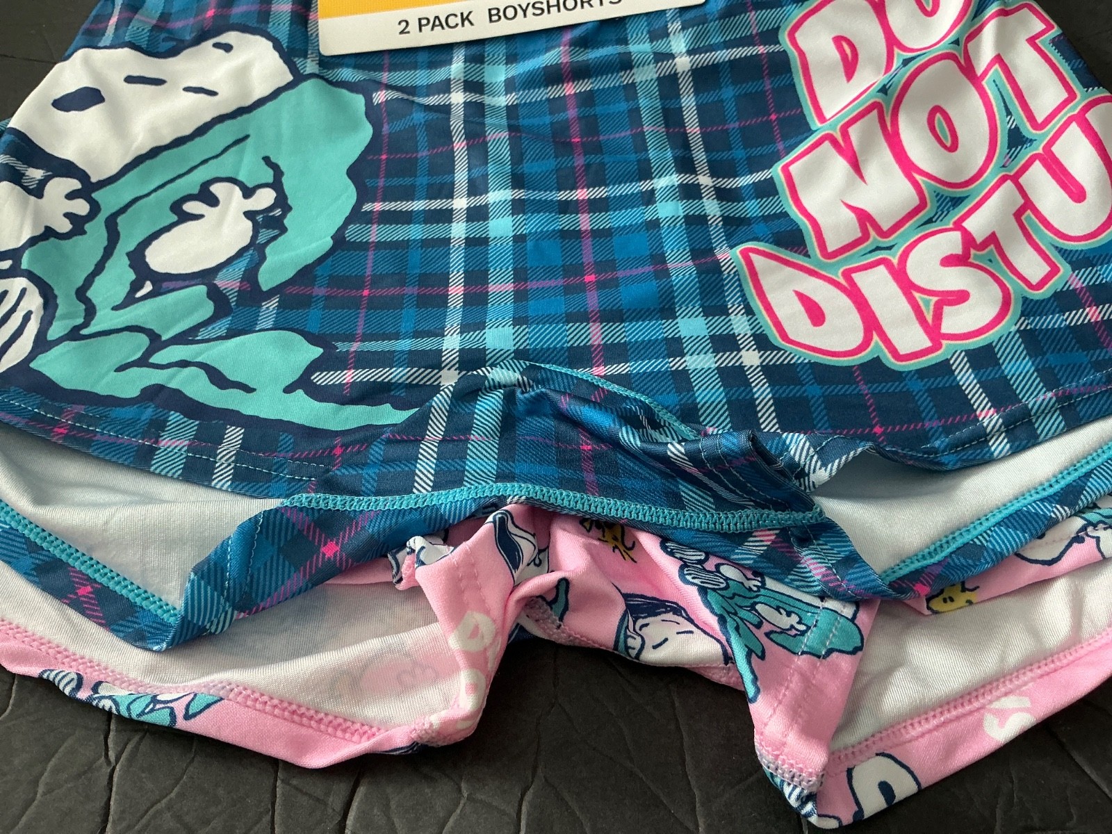 PEANUTS SNOOPY WOMENS 2 PACK BOY SHORTS UNDERWEAR Size 3X NWT Do Not Disturb